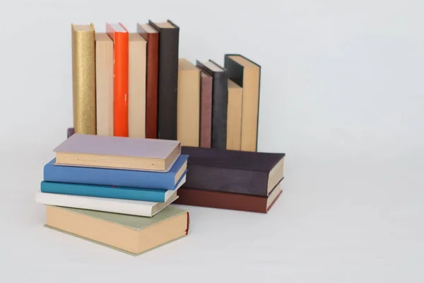 Stack Books White — Stock Photo, Image