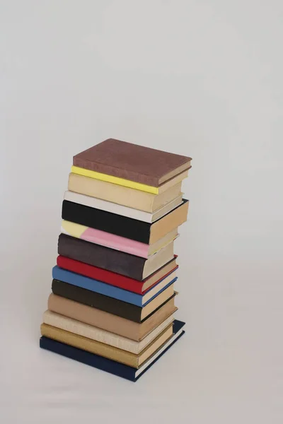 Stack Books White Background — Stock Photo, Image