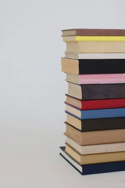 Stack Books White Background — Stock Photo, Image