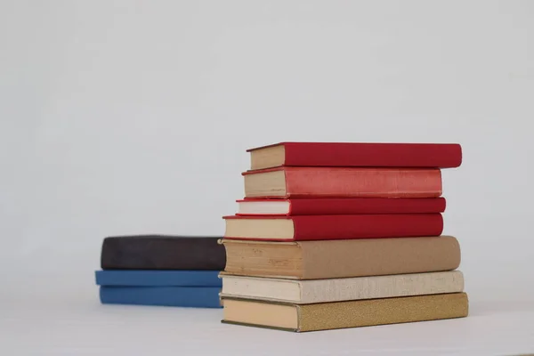 Stack Books White Background — Stock Photo, Image