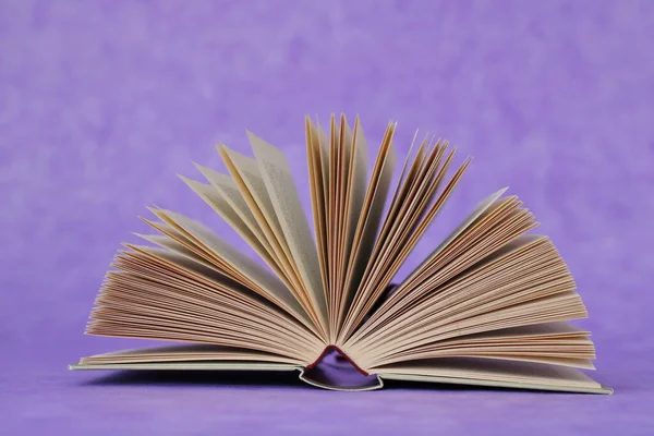 Open Book Violet Background Royalty Free Stock Photos