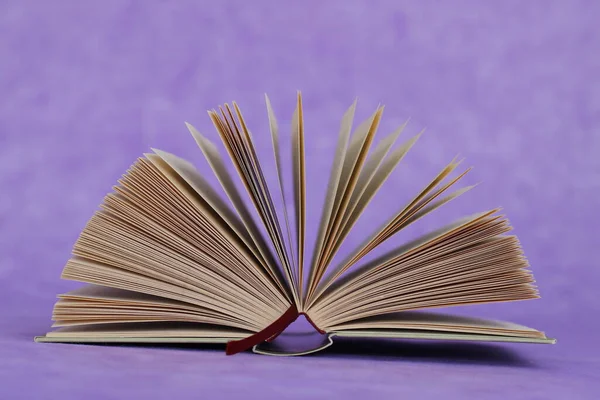 Open Book Violet Background Royalty Free Stock Photos