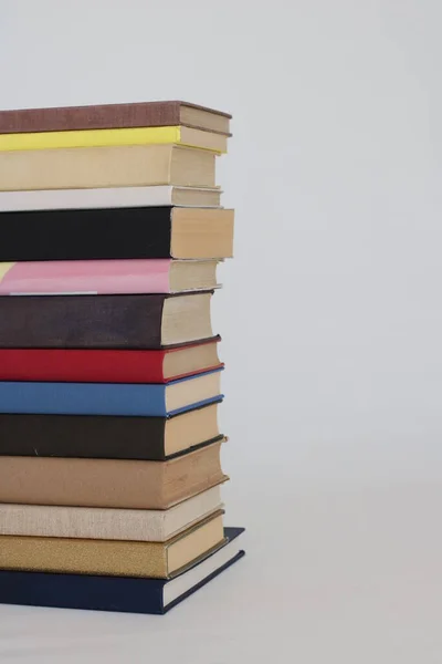 Stack Books White Background — Stock Photo, Image