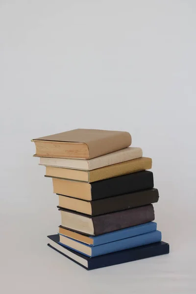 Stack Books White Background — Stock Photo, Image