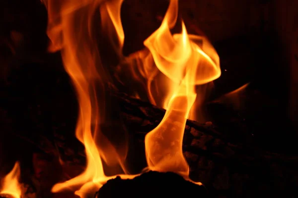 Bilder Von Feuer Auf Holz — Stockfoto