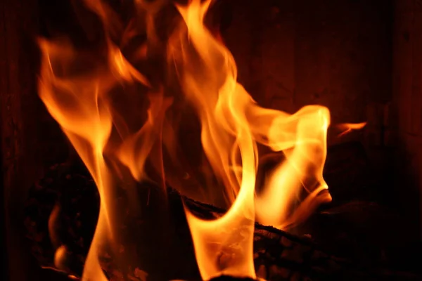 Bilder Von Feuer Auf Holz — Stockfoto