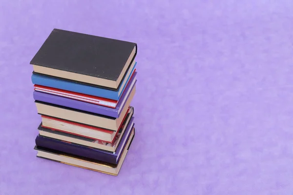 School Books Purple Background — Stock Photo, Image