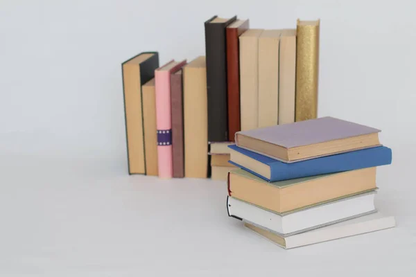 Stack Books White — Stock Photo, Image