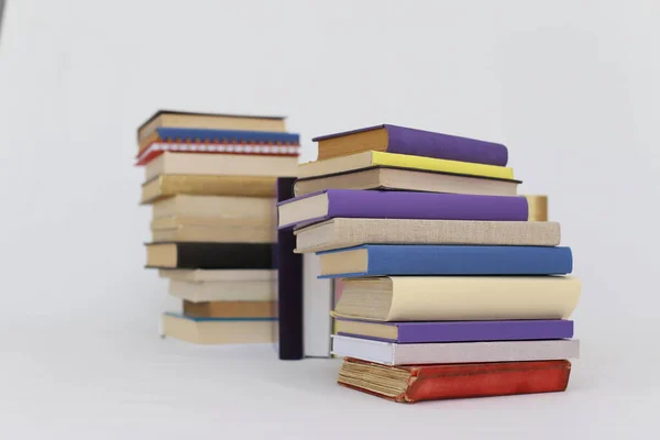 Montones Libros Para Leer Montones Libros Texto Para Educación — Foto de Stock