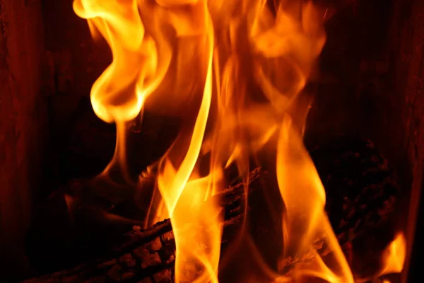 Imágenes Fuego Sobre Madera — Foto de Stock