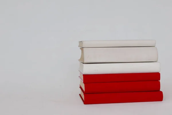 Βιβλία Για Λευκό Φόντο Poland — Φωτογραφία Αρχείου