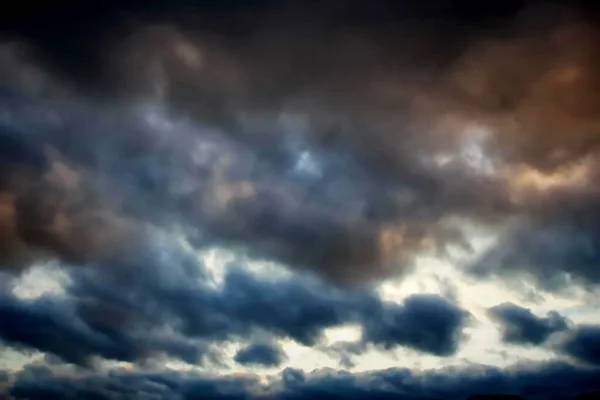 Ciel Sombre Avec Nuages Pluie — Photo