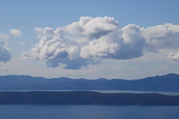 Langit Biru Whit Awan Putih — Stok Foto