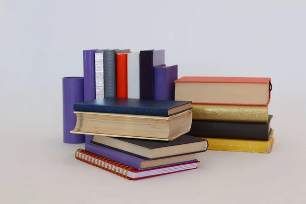 School Books White Background — Stock Photo, Image