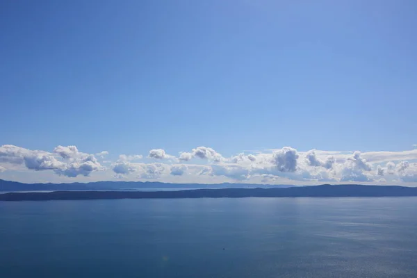 Langit Biru Whit Awan Putih — Stok Foto