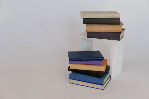 School Books White Background — Stock Photo, Image