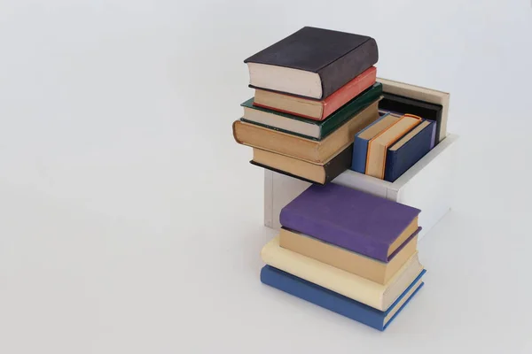 School Books White Background — Stock Photo, Image