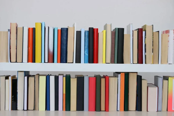 Colored Books Shelf — Stock Fotó