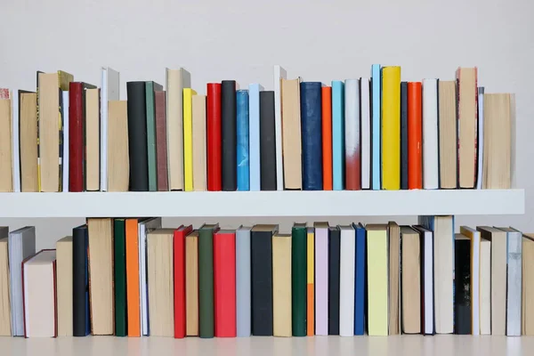 Colored Books Shelf — Stock Fotó