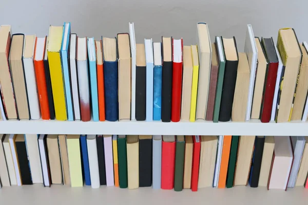 Colored Books Shelf — Stok fotoğraf