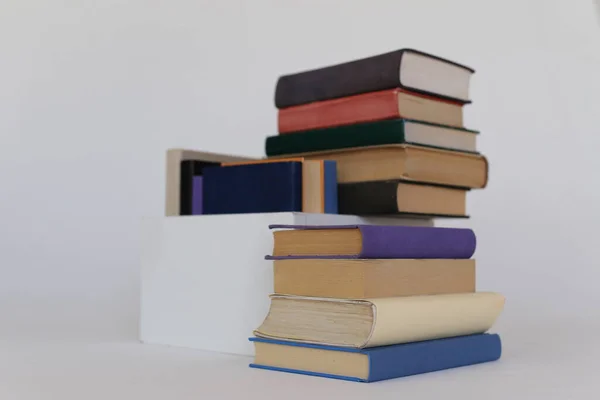 School Books White Background — Stock Photo, Image