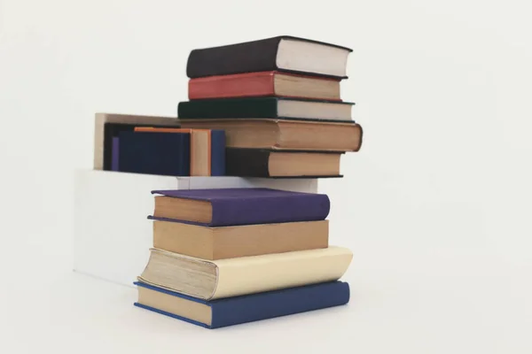 School Books White Background — Stock Photo, Image