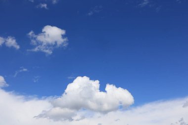 Beyaz bulutlu mavi gökyüzü