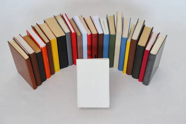 Books White Background Advertising Space — Stock Photo, Image