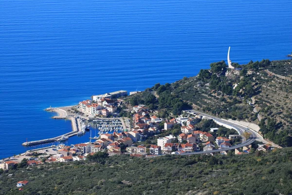 Podgora Hırvatistan Güneyinde Küçük Bir Turizm Merkezi — Stok fotoğraf