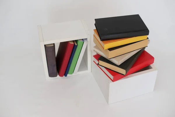 School Books White Background — Stock Photo, Image