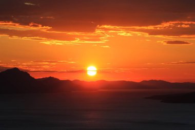 Nice sunset above Adriatic sea
