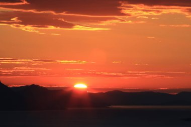 Nice sunset above Adriatic sea