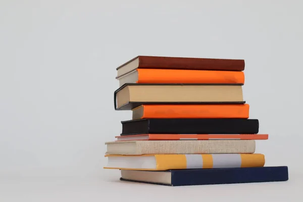 Stack Books White Background — Stock Photo, Image