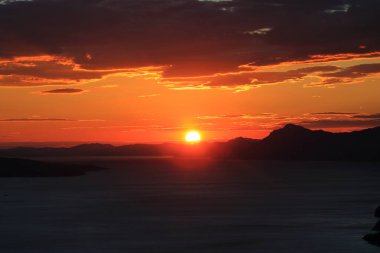 Nice sunset above Adriatic sea