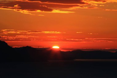Nice sunset above Adriatic sea