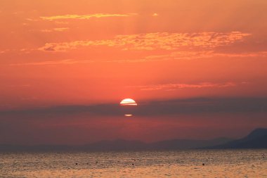 Adriyatik Denizi üzerinde gün batımı