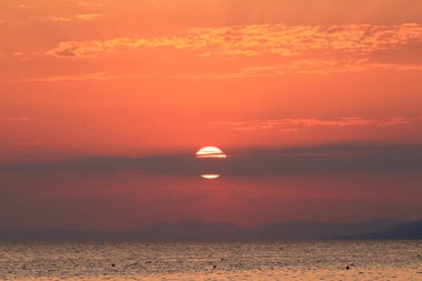 Adriyatik Denizi üzerinde gün batımı