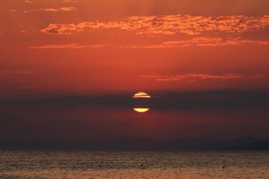 Adriyatik Denizi üzerinde gün batımı