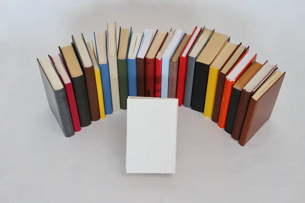Stack Books Book White Background — стоковое фото