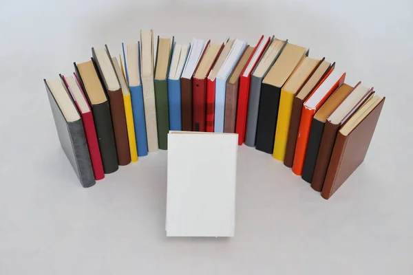 Stack Books Book White Background — стоковое фото