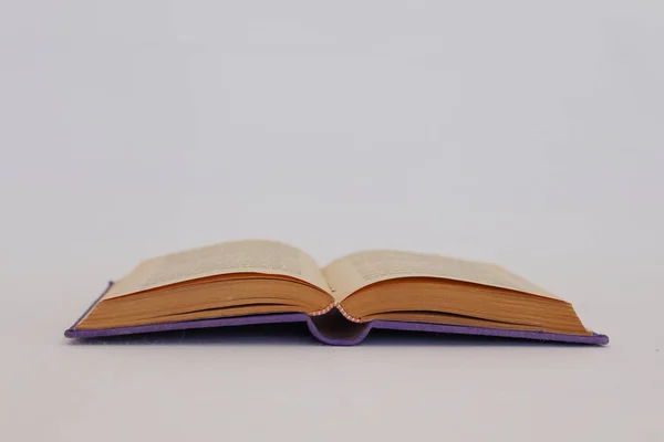 Open Book White Background — Stock Photo, Image