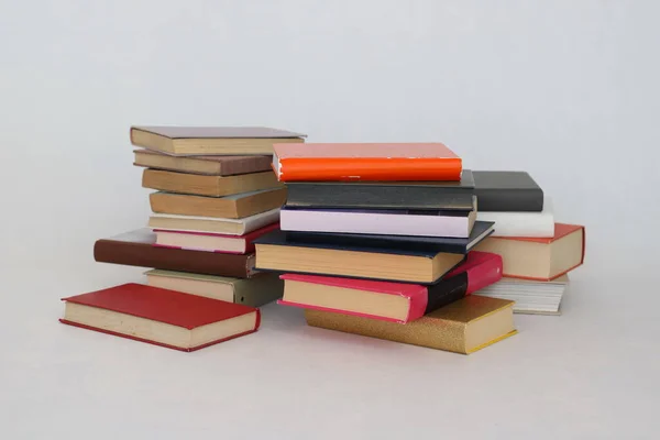 Stack Books Education White Background — Stock Photo, Image