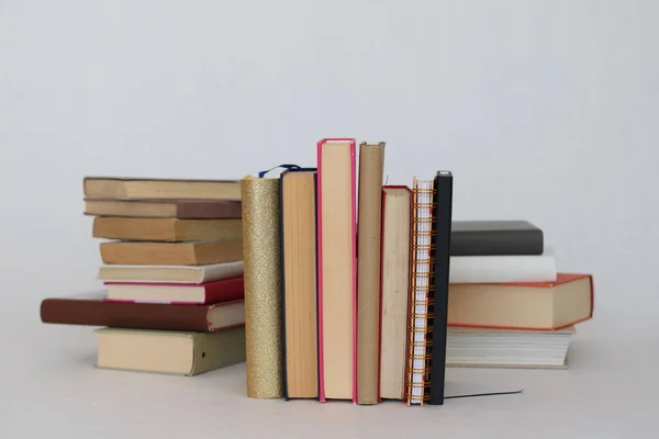 Stack Books White Background — Stock Photo, Image