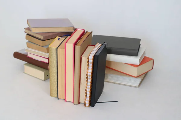 Stack Books White Background — Stock Photo, Image