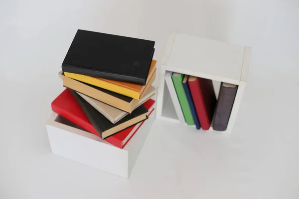 Stack Books White Background — Stock Photo, Image