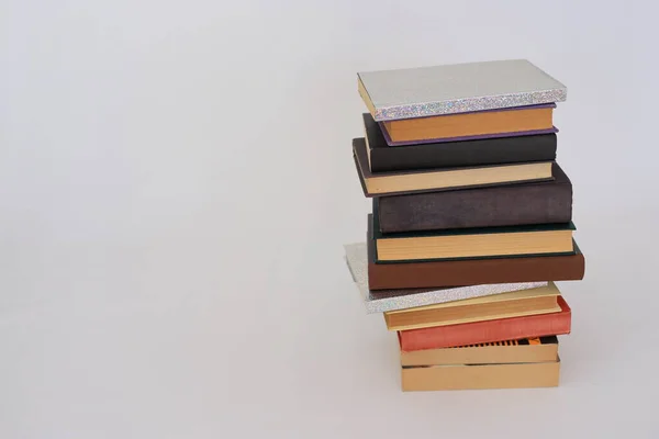 Open Book Stack Books Other Education Items — Stock Photo, Image