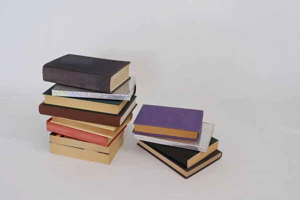 Stack Books Book White Background Copy Space Your Text — Stock Photo, Image