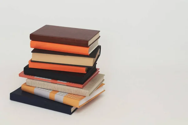 Stack Books White Background — Stock Photo, Image