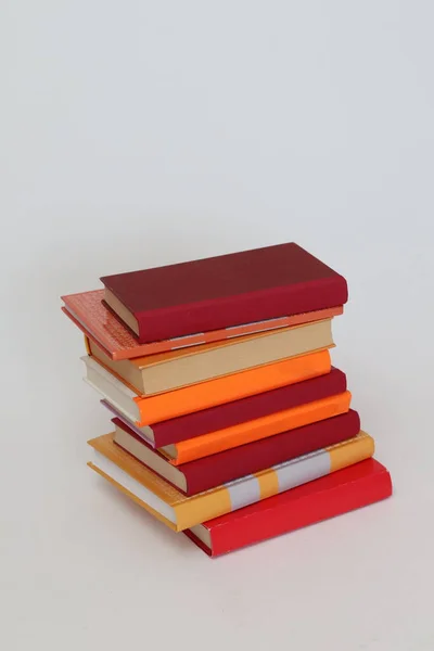 Stack Books White Background — Stock Photo, Image