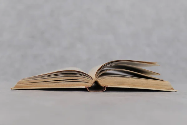 Open Book Wooden Background — Stock Photo, Image